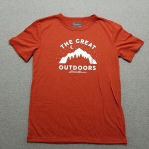 Eddie Bauer Shirt‎ Youth Large Red Short Sleeve Crew Neck Boys Kids 14/16